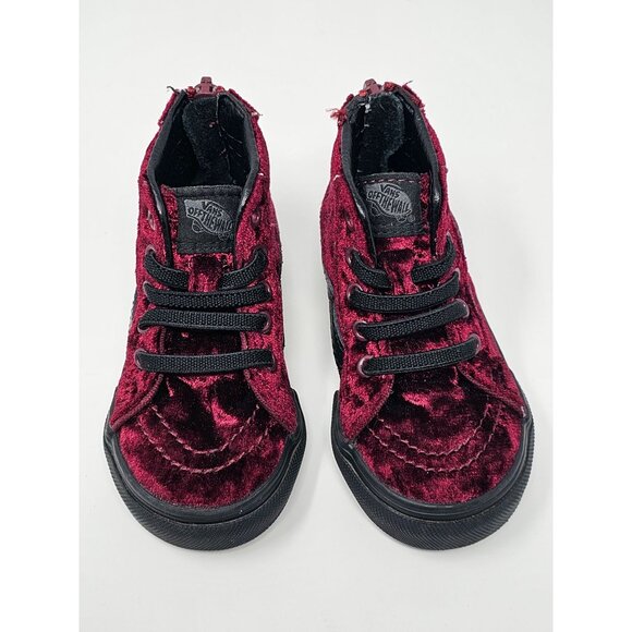 VANS TODDLERS VELVET SK8-HI ZIP Size 5 - Picture 1 of 7